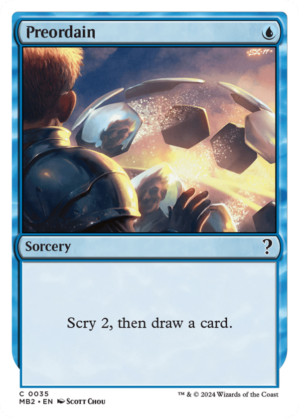 Preordain (White Border) [Mystery Booster 2] Sale