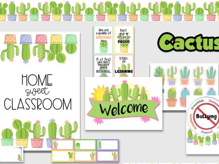 Cactus Welcome Board Set Discount