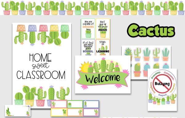 Cactus Welcome Board Set Discount