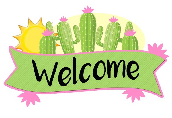 Cactus Welcome Board Set Discount