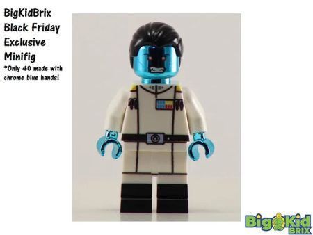 ADMIRAL THRAWN CHROME BLUE Star Wars Custom Printed Lego Minifigure Sale