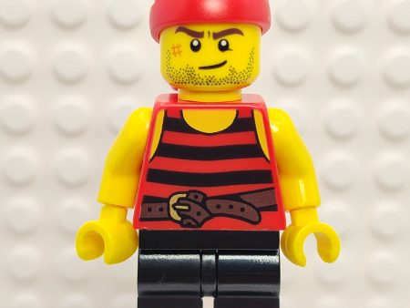 Pirate 6 - Black and Red Stripes, pi167 Online Sale